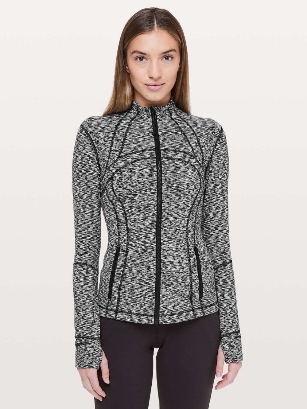 Lululemon Define Jacket *Rulu in Spaced Out Space Dye Black White Size 12